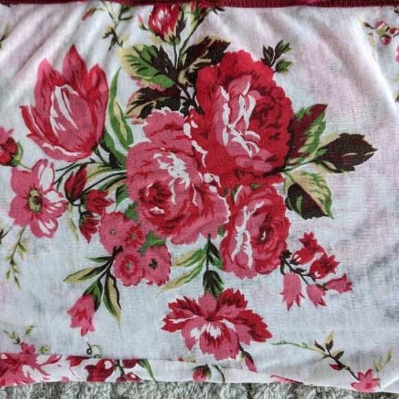 FERRACHE white floral button up cardigan pearl buttons Medium @O - Picture 5 of 8